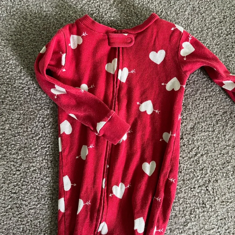 Valentine’s Day heart footie pajamas 18 months
